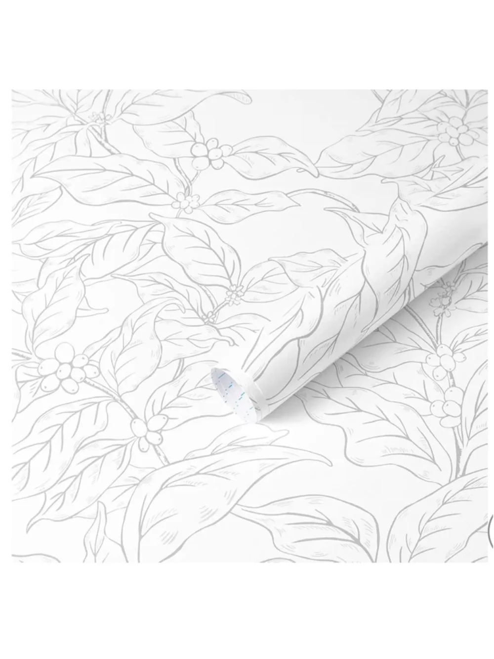 New Gray Floral Peel & Stick Adhesive Removable Wallpaper 17.3
